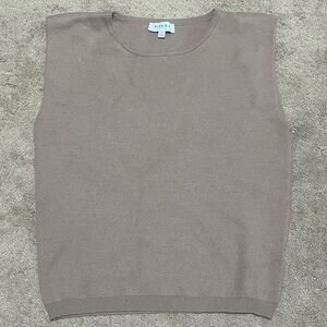 Taupe Sleeveless Knit Top